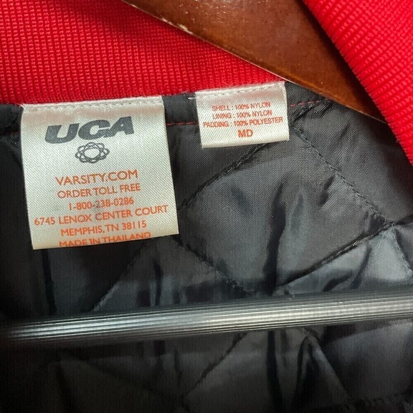 Macys Thanksgiving Day Parade Red Jacket Performance Team Bomber Coat Sz M R1 - Picture 10 of 11